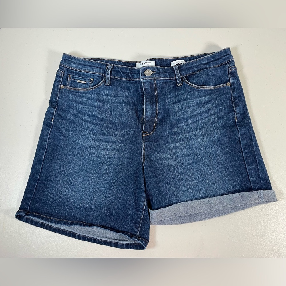 Nine West Dark Blue Jean Shorts - Picture 10 of 11